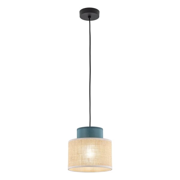 Pendelleuchte klein Ø 20 cm verstellbar Jute Stoff E27