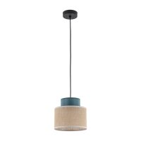 Pendelleuchte klein &Oslash; 20 cm verstellbar Jute Stoff E27
