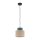 Pendelleuchte klein Ø 20 cm verstellbar Jute Stoff E27