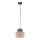 Pendelleuchte klein Ø 20 cm verstellbar Jute Stoff E27