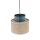 Pendelleuchte klein Ø 20 cm verstellbar Jute Stoff E27