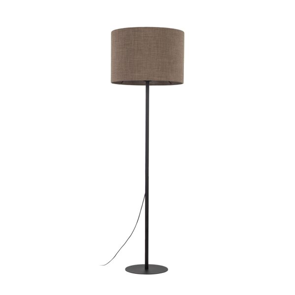 Stehlampe Modern 165 cm Metall Jute E27 Schwarz Braun