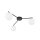 Deckenlampe Glas Metall L: 56,5 cm G9 Schwarz Weiß 3-flammig