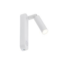 Wandleuchte mit Schalter H: 22 cm schwenkbar Weiß...
