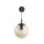 Wandlampe Rauchglas H: 45 cm B: 18 cm Metall Kugelschirm E27
