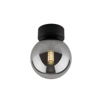 Deckenlampe rund Ø 12 cm H: 15 cm klein Rauchglas...