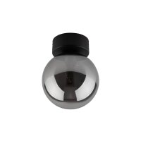 Deckenlampe rund Ø 12 cm H: 15 cm klein Rauchglas...