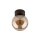 Deckenlampe Kugel klein Ø 12 cm H: 15 cm Rauchglas Metall G9