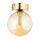 Deckenleuchte Rauchglas Ø 12 cm rund in Bernstein Gold G9