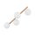 Deckenlampe Glas Holz Metall 65 cm lang 4-flammig G9