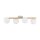 Deckenlampe Glas Holz Metall 65 cm lang 4-flammig G9