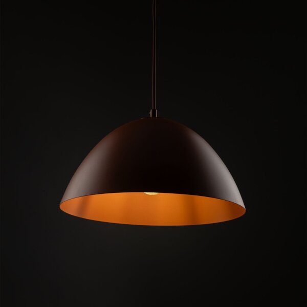 Pendelleuchte rund Ø 34 cm H: max. 165 cm Rot Metall E27