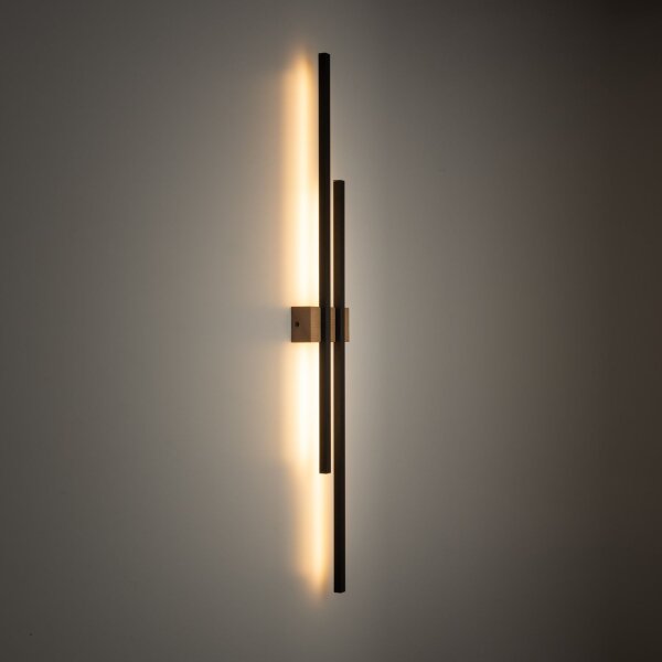 Wandlampe LED 90 cm hoch indirektes Licht 3000 K Metall Holz