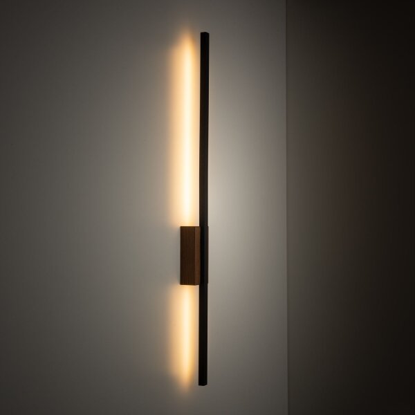 LED Wandlampe Metall Holz 78 cm hoch indirektes Licht 3000 K