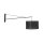 Wandlampe groß T: 1 m B: 38 cm XXL Schwarz E27 Metall Stoff