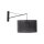 Wandlampe groß T: 1 m B: 38 cm XXL Schwarz E27 Metall Stoff
