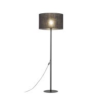 Stehleuchte Schwarz 160 cm Ø 50 cm Metall Stoff E27