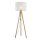 Stehlampe Dreibein Holz Stoff 145 cm klein E27 Wohnzimmer