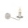 Wandlampe Rustikal Metall Beige H: 23 cm klein für E14