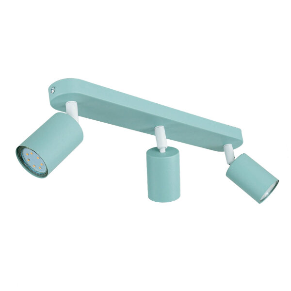 Kinderzimmerlampe Decke Mint L: 52 cm Metall 3-flammig GU10