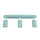 Kinderzimmerlampe Decke Mint L: 52 cm Metall 3-flammig GU10