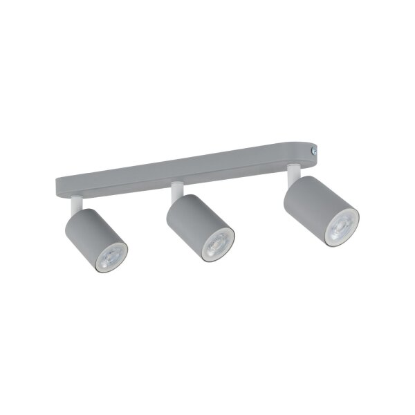 Kinderzimmerleuchte Grau L: 52 cm schwenkbar Metall 3x GU10