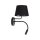 Wandlampe Schalter Schwanenhals H: 50 cm E27 + G9 Schwarz