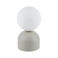 Tischlampe klein H: 21 cm Ø 12 cm Beige Weiß...