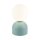 Tischlampe Glas Metall H: 21 cm Ø 12 cm klein Weiß Mint G9