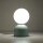 Tischlampe Glas Metall H: 21 cm Ø 12 cm klein Weiß Mint G9