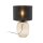 Tischlampe Rauchglas Stoff E27 48 cm Ø 30 cm KYLE