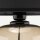 Tischlampe Rauchglas Stoff E27 48 cm Ø 30 cm KYLE