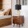 Tischlampe Rauchglas Stoff E27 48 cm Ø 30 cm KYLE
