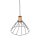 Hängelampe Draht Holz Ø 29,5 cm H: max. 165 cm verstellbar