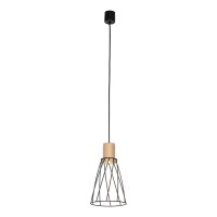 Pendelleuchte Metall Holz &Oslash; 16cm klein H: max. 1,7 m GU10
