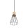Pendelleuchte Metall Holz Ø 16cm klein H: max. 1,7 m GU10