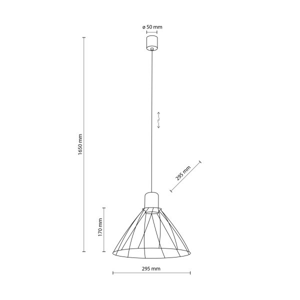 Pendelleuchte Metall Schwarz Ø 29,5 cm H: max. 165 cm GU10