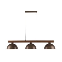 H&auml;ngeleuchte 118 cm lang H: max. 115 cm Holz Metall...