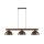 Hängeleuchte 118 cm lang H: max. 115 cm Holz Metall 3x E27