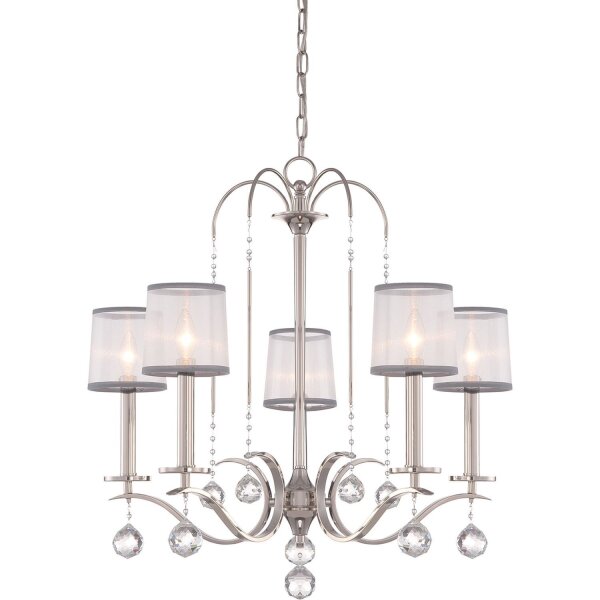 Kronleuchter TAZIA in Silber Antik kürzbar Lampe