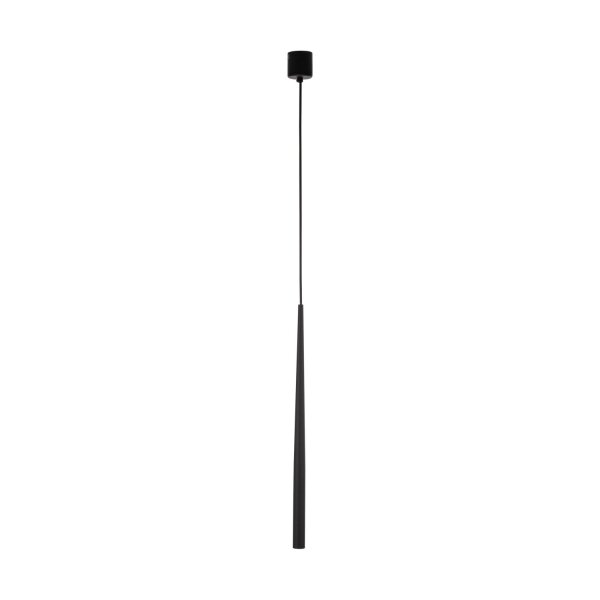 Schwarze Pendelleuchte Metall Ø 5,2cm schmal höhenverstellbar