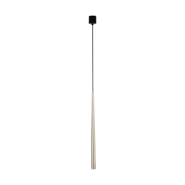 Hängelampe Metall Ø 5,2 cm Schwarz Gold G9 höhenverstellbar