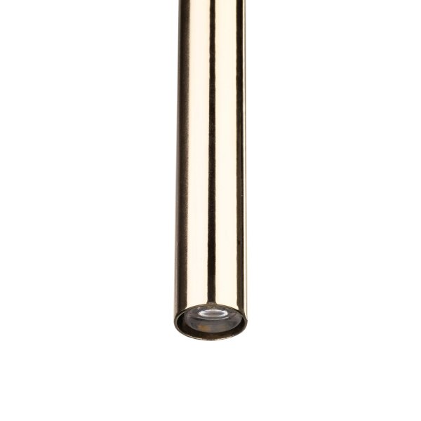 Hängelampe Metall Ø 5,2 cm Schwarz Gold G9 höhenverstellbar