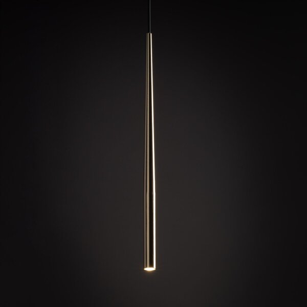 Hängelampe Metall Ø 5,2 cm Schwarz Gold G9 höhenverstellbar