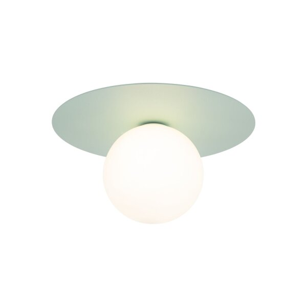 Deckenlampe Kinderzimmer rund Ø25cm Metall Glas G9 Mint Weiß