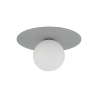 Kinderzimmerleuchte Decke Grau Wei&szlig; Metall Glas &Oslash; 25 cm G9