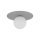 Kinderzimmerleuchte Decke Grau Weiß Metall Glas Ø 25 cm G9