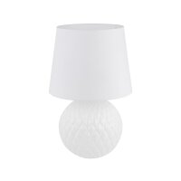 Tischleuchte Weiß 60 cm hoch Ø 38 cm Glas...