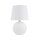 Tischleuchte Weiß 60 cm hoch Ø 38 cm Glas Stoff DOLORES