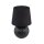 Tischlampe Schwarz E27 60 cm hoch Ø 38 cm Glas Stoff DOLORES